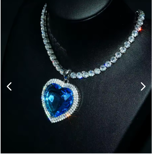 💙 Collar Corazón del Océano – Elegancia que Inspira