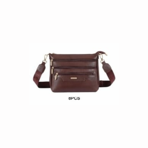 Bolso cruzado de piel sintética color vino – Estilo casual elegante